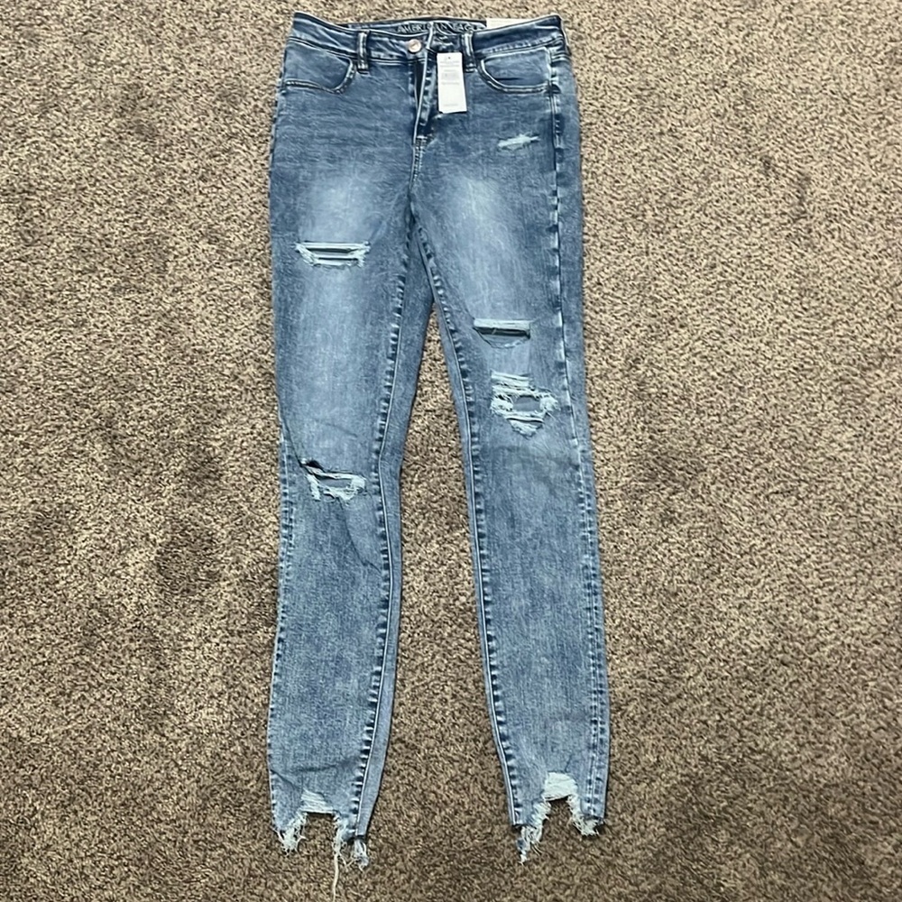 Distressed style jeans. Next level stretch jeggings. Brand new with tags.
